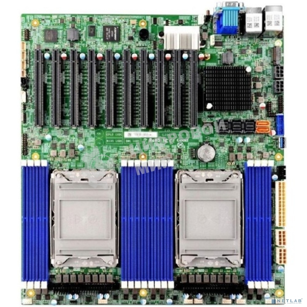 Материнская плата серверная Gooxi G3DE-B-PK, 2x LGA4189, Intel C621A, 16xDDR4, 2xSATA, 1xM.2, 4xPCIe 4.0 x16, 6xPCIe 4.0 x8, 1xVGA, 2x1Gb LAN, 2xUSB-A 5Gbps, 1x3.5 мм, 7.1, E-ATX