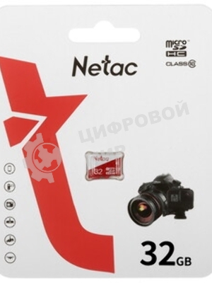 Флеш карта Netac P500 ECO 32Gb MicroSDHC C10 up to 80Mb/s, retail pack with SD Adapter