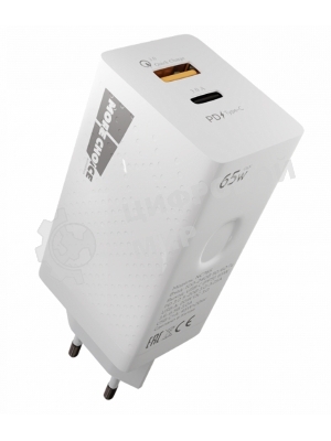 Сетевое зарядное устройство MORE CHOICE NC81a СЗУ 1USB+1Type-C 3.0A PD 20W+ QC3.0, белый