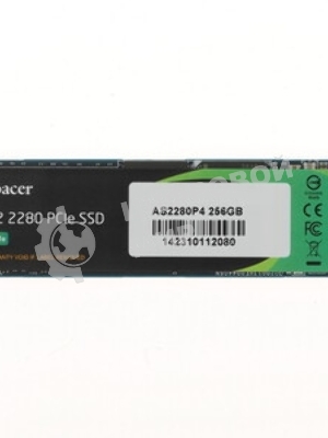Накопитель SSD Apacer AS2280P4, 256Gb, M.2 2280, PCIe 3.0 x4, NVMe, R/W 2100/1300