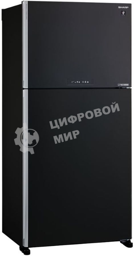 Холодильник Sharp SJ-XG60PMBK черный двухкамерный 422/178 л морозилка сверху, No Frost