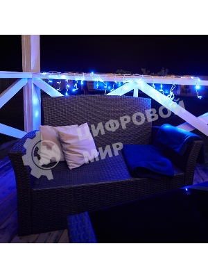 Гирлянда Neon-night Айсикл (бахрома) светодиодный, 2,4х0,6м, эффект мерцания, белый провод, 230 В, диоды белые, 88 LED