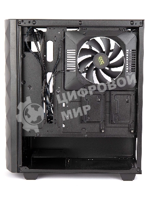 Компьютерный корпус Hiper DCB черный без БП ATX 1x120mm 1x140mm 1xUSB2.0 1xUSB3.0 audio bott PSU