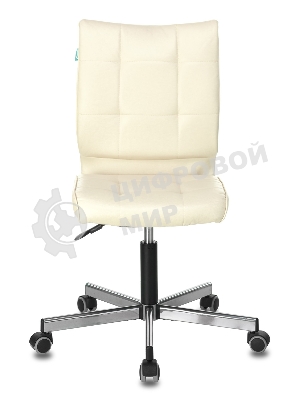 Кресло Бюрократ CH-330M/BEIGE бежевый, экокожа, 120 кг, механизм качания, без подлокотников