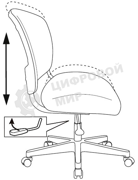 Кресло детское Бюрократ CH-W296NX белый TW-15 Neo Grey сиденье серый, сетка/ткань, крестов. пластик, пластик белый