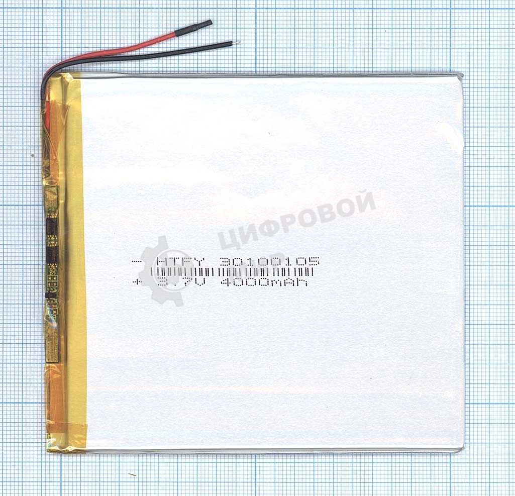 Аккумулятор Li-Pol (батарея) 3x100x105мм 2pin 3.7V/4000mAh