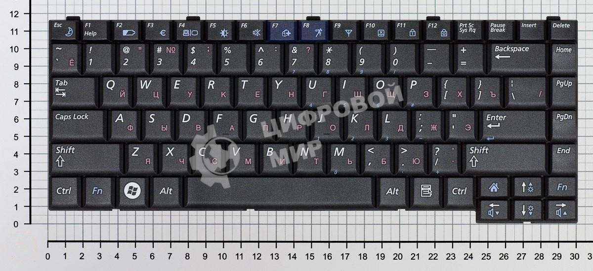 Клавиатура для ноутбука Samsung Q310 Q308, черная