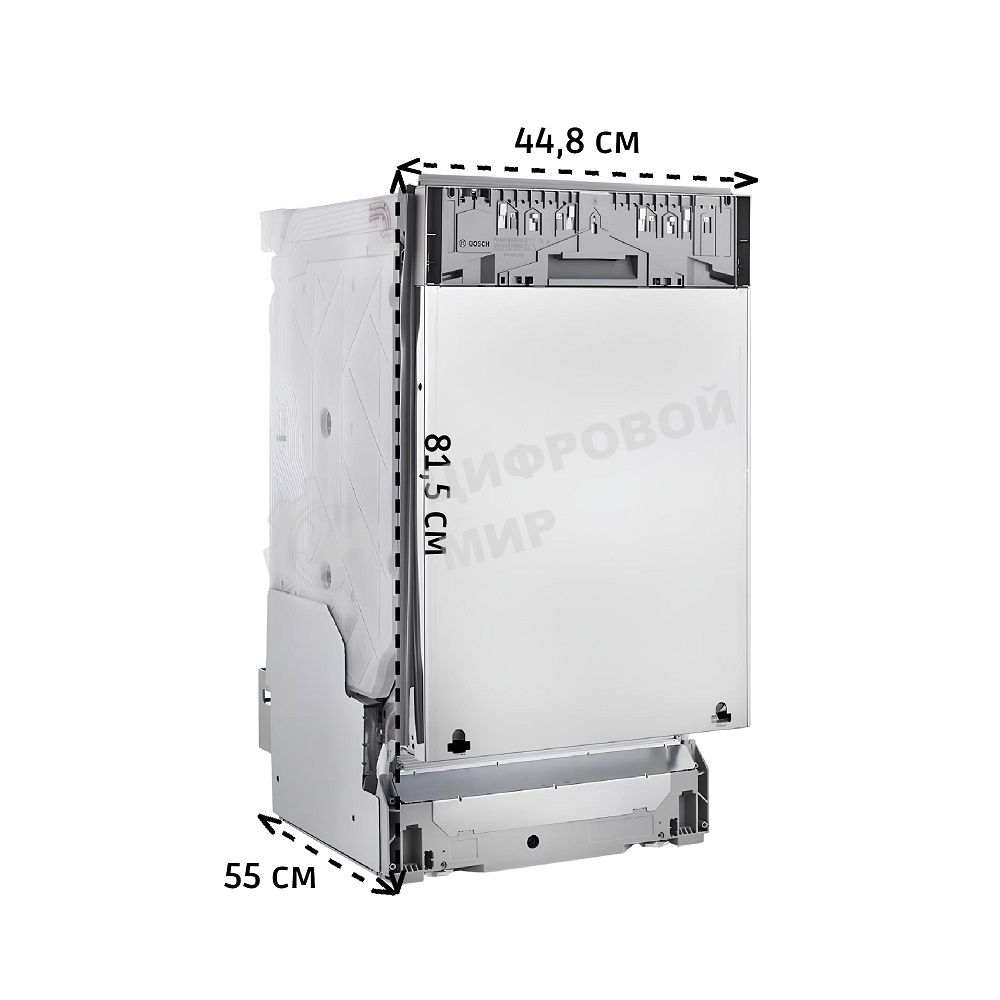 Встраиваемая посудомоечная машина Bosch SPV4EMX10E, серебристый, 44.8 см, 10 компл., 44 дБ, класс C