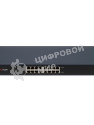 Коммутатор Hikvision DS-3E0516-E(C), 16×1 Гбит/с, неуправляемый