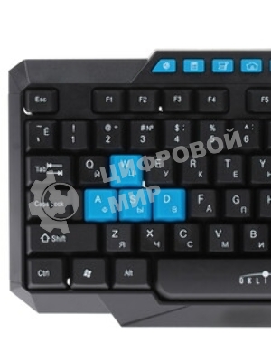 Мышь проводная Oklick 750G черный, 7200 dpi, USB, кнопки - 5