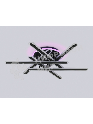 Потолочный светодиодный светильник FA8908 BK/CH черный/хром 125W 3000-6400K+RGB 800*770*160 (ПДУ ИК)