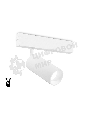 Управляемый светодиодный светильник для шинопровода Magnetic Ambrella light GL1211 WH белый IP20 12W 3000K-6400K 220V 36° D45*100 (Без ПДУ)