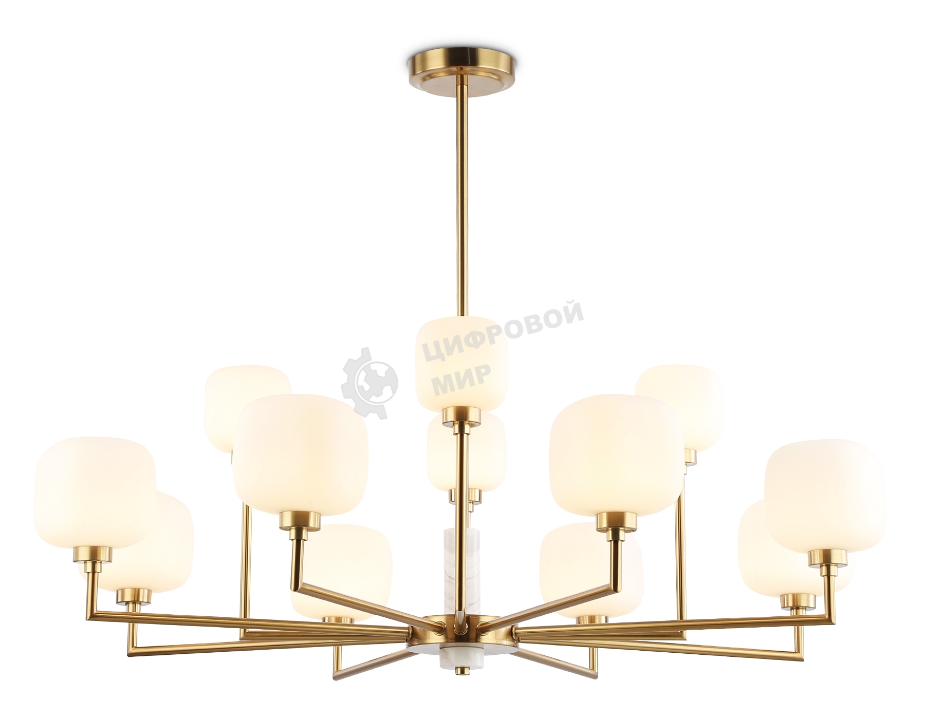 Люстра Ambrella light LH53019/12 BS/FR латунь/белый матовый G9*12 max 40W D910*680