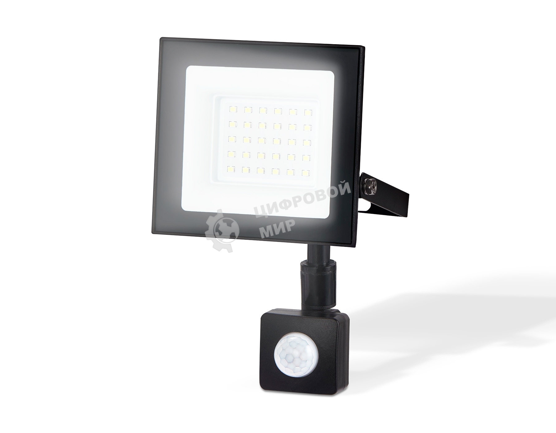 Прожектор светодиодный с датчиком движения Ambrella light ST8113 BK черный IP65 LED 6500K 30W 134*116*26