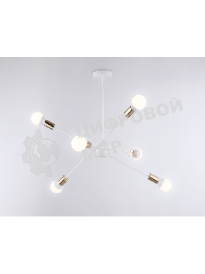 Светильник Ambrella light TR80432/6 WH/GD белый/золото E27/6 max 60W D950*730
