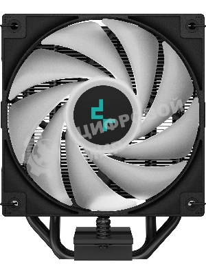 Кулер для процессора DEEPCOOL AG400 BK ARGb черный, 120 мм, алюминий/медь, 2000 об/мин, 31.6 дБ, 4 pin, 220 Вт, 150 мм