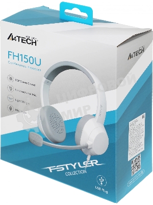 Гарнитура A4Tech Fstyler FH150U белый/серый, проводная