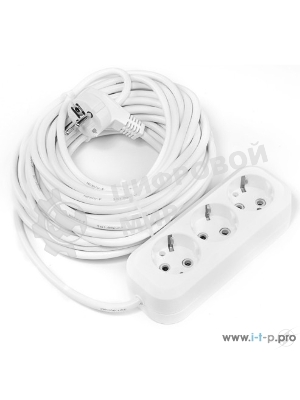 Удлинитель Smartbuy SBE-16-3-15-Z 3 гнезда 15 метров 16А/3,5 кВт с заземлением ПВС 3х1,0
