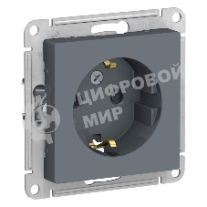 Розетка с/з со шторками, 16А, механизм ATN000745 Schneider Electric Грифель