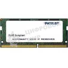 Оперативная память Patriot, DDR4, 8GB (1x8 GB), 2400 MHz, CL17, SO-DIMM