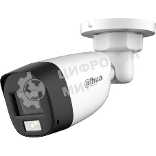 Уличная цилиндрическая HDCVI-видеокамера Dahua DH-HAC-HFW1200CLP-IL-A-0280B-S6 с интеллектуальной двойной подсветкой 2Мп, объектив 2.8мм, ИК 20м, LED 20м, IP67, корпус: металл, быстрый монтаж