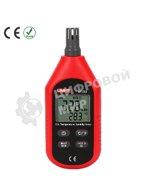 Измеритель температуры и влажности UT333, -10 ~ 60C, 0 ~ 100%