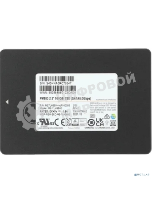 Накопитель SSD Samsung PM883, 960Gb, SATA III, 2.5