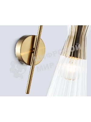 Настенный светильник Ambrella light LH55705 BS/CL латунь/прозрачный E14 max 40W 220*90*300