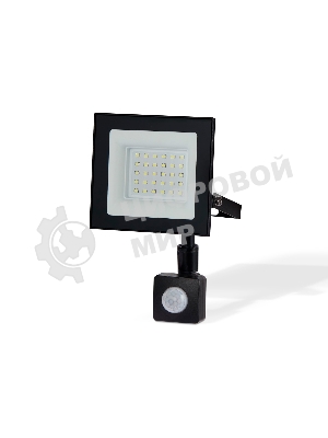 Прожектор светодиодный с датчиком движения Ambrella light ST8113 BK черный IP65 LED 6500K 30W 134*116*26