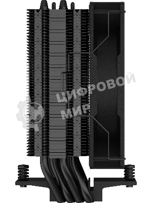 Кулер для процессора DEEPCOOL AG400 BK ARGb черный, 120 мм, алюминий/медь, 2000 об/мин, 31.6 дБ, 4 pin, 220 Вт, 150 мм