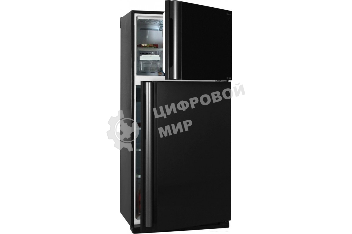 Холодильник Sharp SJ-XG55PMBK черный двухкамерный 394/162 л морозилка сверху