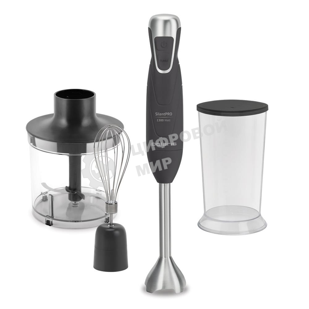 Блендер погружной Polaris PHB 1384 Silent 1300 Вт, серый