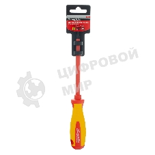 Отвертка Matrix Insulated, SL5,5 x 125 мм, CrMo, до 1000 В, двухкомп. рукоятка
