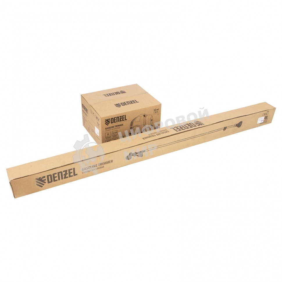Триммер бензиновый Denzel DT 52 52см 3 3 лс. неразъемная штанга состоит из 2 частей