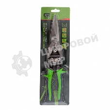 Ножницы по металлу Сибртех, удлиненные, 285 мм, пряморежущие, 2-комп.обрезиненные рук-ки