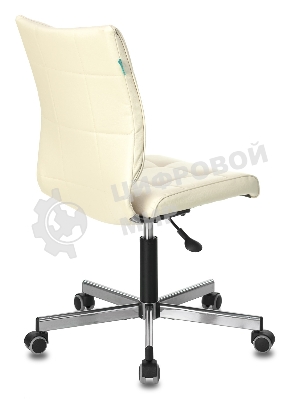 Кресло Бюрократ CH-330M/BEIGE бежевый, экокожа, 120 кг, механизм качания, без подлокотников