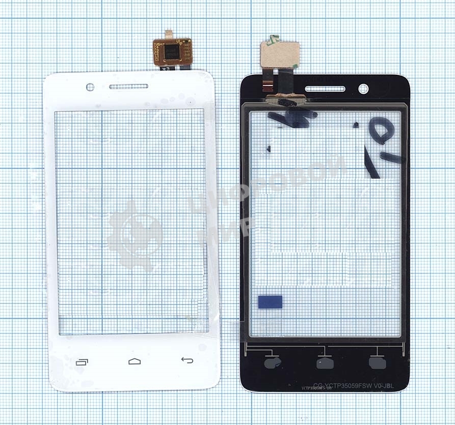 Сенсорное стекло (тачскрин) для Fly IQ436i ERA Nano 9, белое