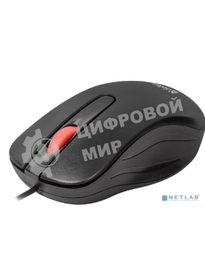 Мышь проводная Defender Point MM-756 черный, 1000 dpi, USB, кнопки - 3