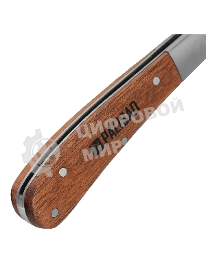 Нож садовый складной Palisad прямое лезвие, 173 мм, деревянная рукоятка