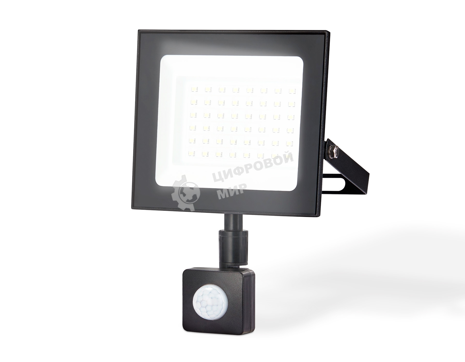 Прожектор светодиодный с датчиком движения Ambrella light ST8115 BK черный IP65 LED 6500K 50W 160*134*28