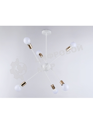 Светильник Ambrella light TR80432/6 WH/GD белый/золото E27/6 max 60W D950*730