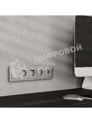 Рамка WERKEL на 5 постов  AluMax (алюминий) W0053506