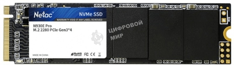 Накопитель SSD Netac N930E Pro, 1Tb, PCIe 3.0 x4, M.2 2280, NVMe, R/W 2130/1720