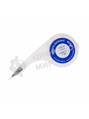 Оплетка для удаления припоя Rexant, медная, 3.0 мм x 1.5 м, диспенсер