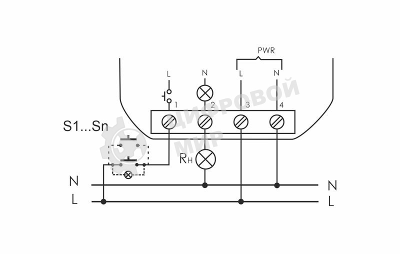 Реле импульсное BIS-402 (для установки в монтажную коробку 230В 8А 1Z IP40) F&F EA01.005.002