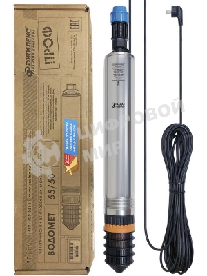 Садовый насос скважинный Джилекс ВОДОМЕТ 55/50 600Вт 3300л/час (в компл.:Фирменный обратный клапан)