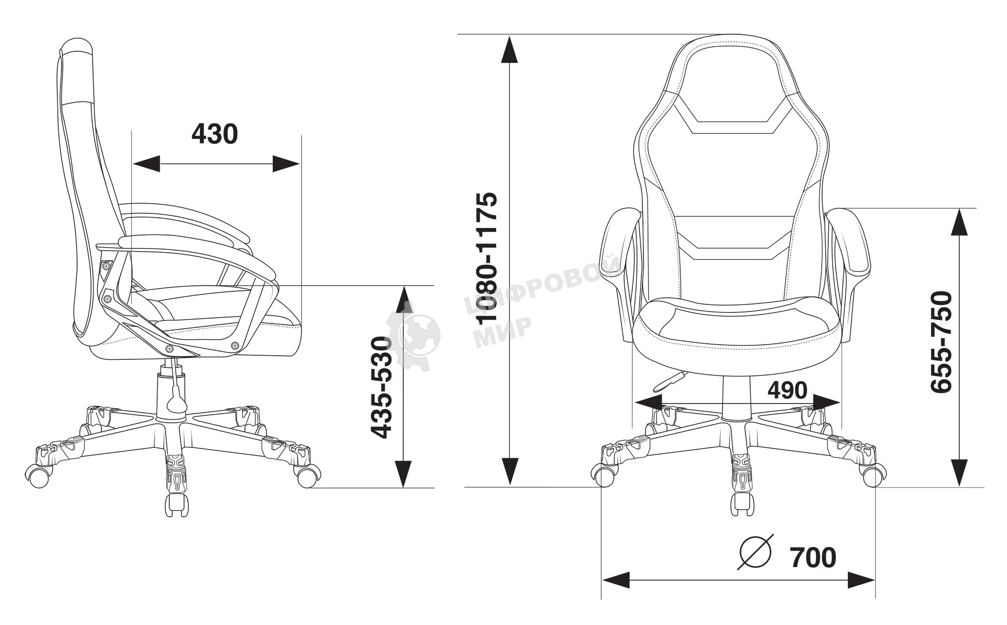 Кресло игровое Zombie 10 черный/белый искусст. кожа/ткань крестовина пластик