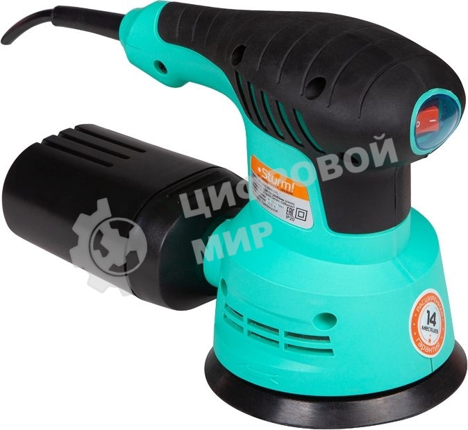 Эксцентриковая шлифовальная машина Sturm OS8135R Эксцентриковая шлифмашина Sturm, 350Вт, d 125мм, рег обор. 5000-12000об/мин, ПЫЛЕСБОР OS8135R