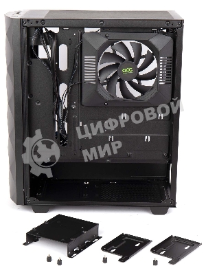 Компьютерный корпус Hiper DCB черный без БП ATX 1x120mm 1x140mm 1xUSB2.0 1xUSB3.0 audio bott PSU