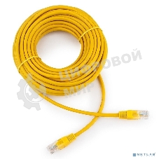 Патч-корд медный UTP Cablexpert PP10-15M/Y cat.5e, 15м, литой, многожильный, желтый